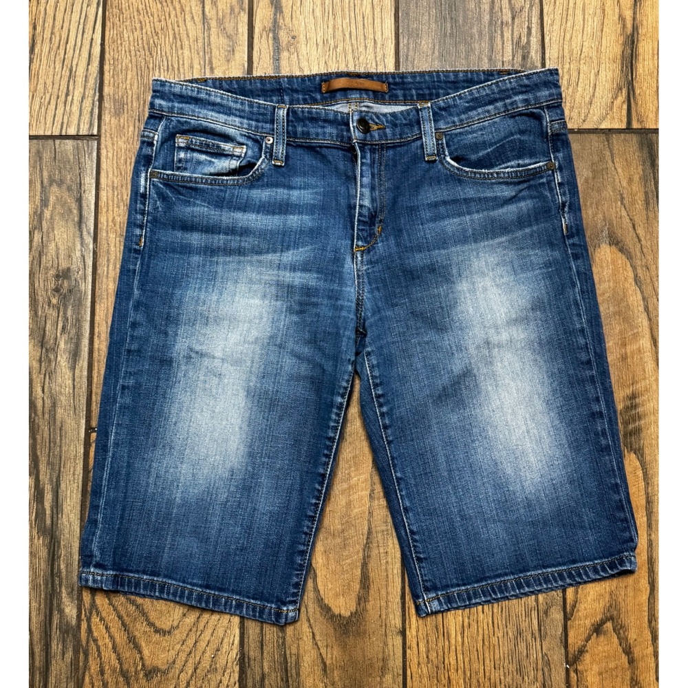 Joes Jeans Womens Bermuda Shorts‎ Medium Wash Stretch Denim Size 28 Blue